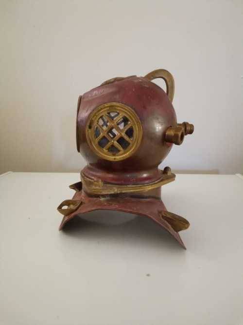 Vintage Copper and Brass Diving helmet ornament 20x20cm