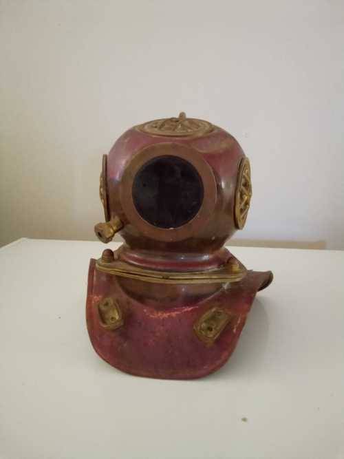 Vintage Copper and Brass Diving helmet ornament 20x20cm
