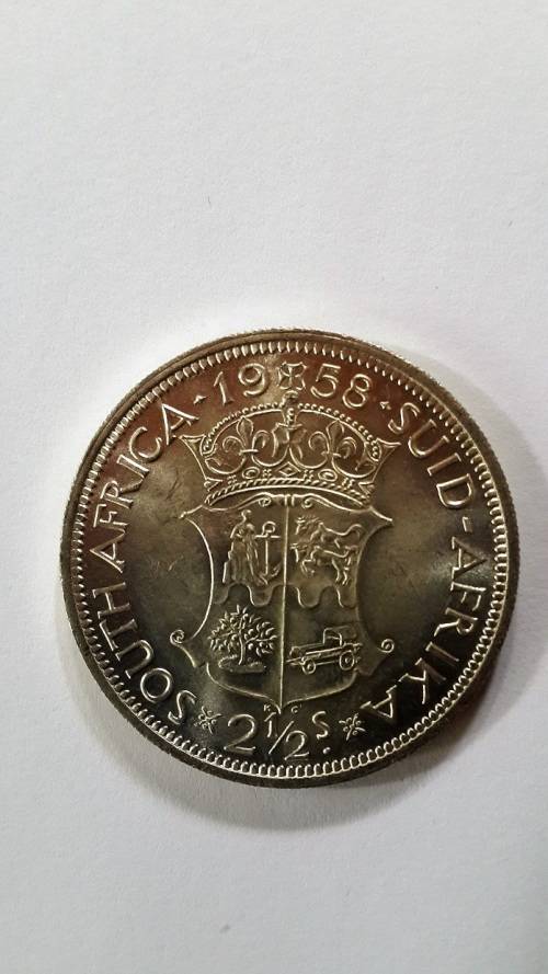 1958 - Half Crown (2/6) Union of SA - Excellent Condition