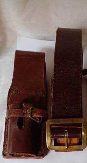 1942 -Bayonet Frog Manufactured by Greatrex JHB plus a SANDF Leather Belt