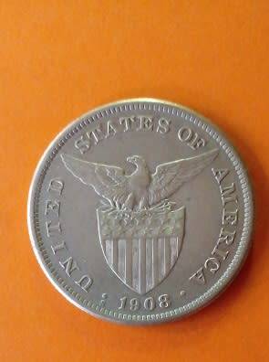 Philippines -1908 -One Peso Silver Coin