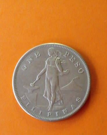 Philippines -1908 -One Peso Silver Coin