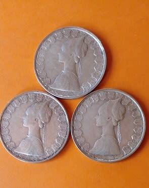 Italy -1960 -3 X 500 Lire - Columbus Ships -Silver Coins -One Bid for all.
