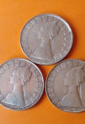 Italy -1960 -3 X 500 Lire - Columbus Ships -Silver Coins -One Bid for all.