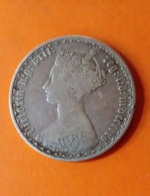 Great Britain -1865 -One Florin (Two Shillings)- Victoria -Silver