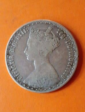 Great Britain -1865 -One Florin (Two Shillings)- Victoria -Silver
