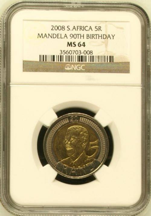 ***MS64*** Rare Grade!!! Birthday Mandela R5!!! NGC Graded!!!