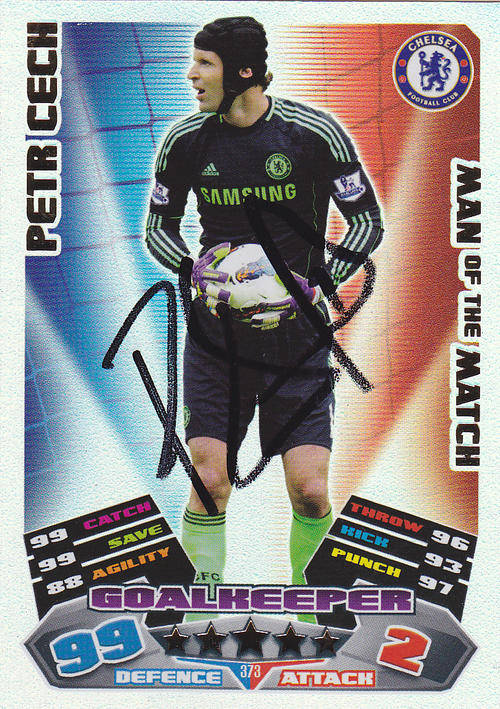 Petr Cech hand signed trading card