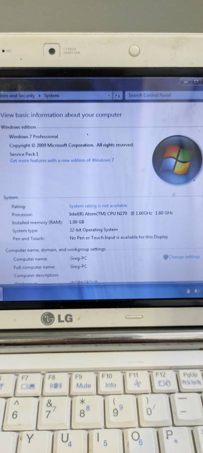 LG X130 laptop for sale
