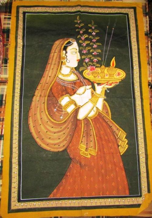 Beautiful Unframed Large Batik from India