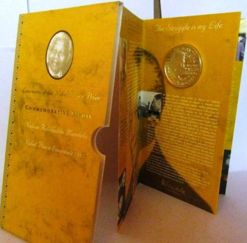 1993 NELSON MANDELA NOBEL PEACE LAUREATE MINT OF NORWAY SILVER