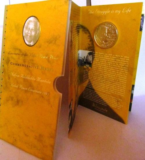 1993 NELSON MANDELA NOBEL PEACE LAUREATE MINT OF NORWAY SILVER