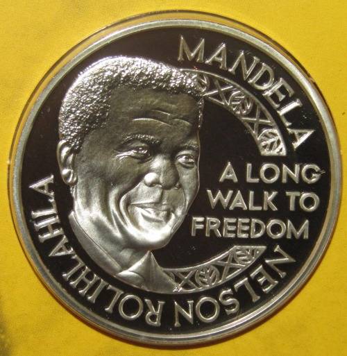 1993 NELSON MANDELA NOBEL PEACE LAUREATE MINT OF NORWAY SILVER