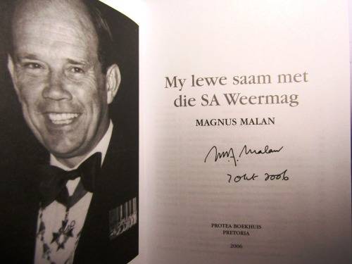 Signed Copy - MAGNUS MALAN - My lewe saam met die SA Weermag