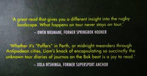 WINGING IT - ON TOUR WITH THE BOKS  BY LIAM DEL CARME