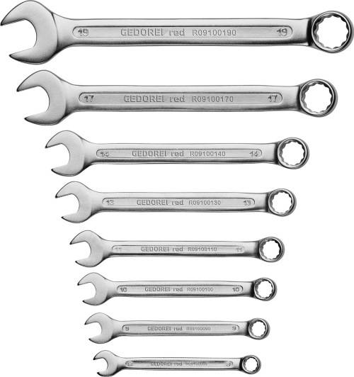 Gedore Red Combination Spanner Set 8 Piece 8-19mm R09105008