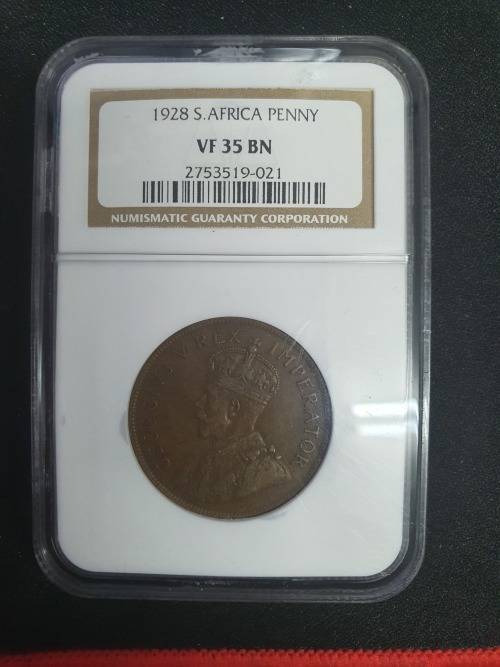 1928 1 Penny VF35 BN
