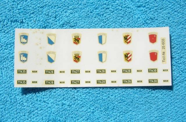 Marklin HO gauge transfers