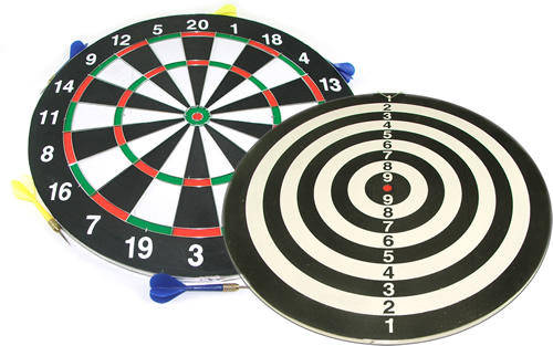 Double-Sided Dartboard Set