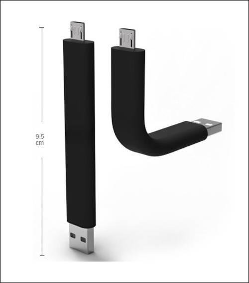 USB Sync Data Cable Min Flexible Holder For Samsung/HTC...etc