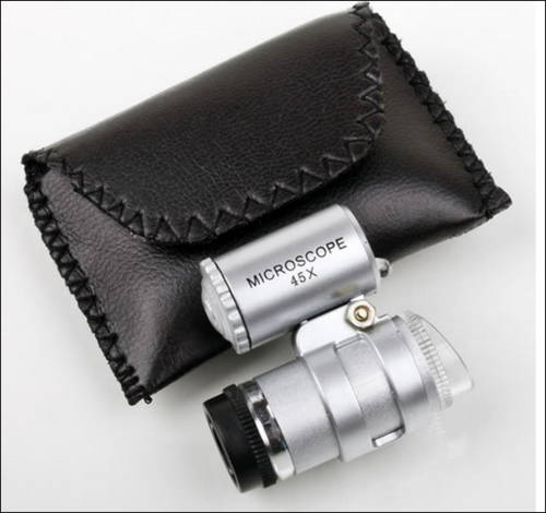 45X Microscope Loupe LED Magnifier