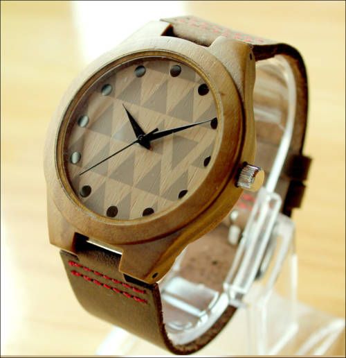 Bamboo Leather Wristwatch