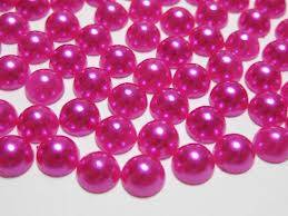 Half Pearls - Hot Pink - 8mm