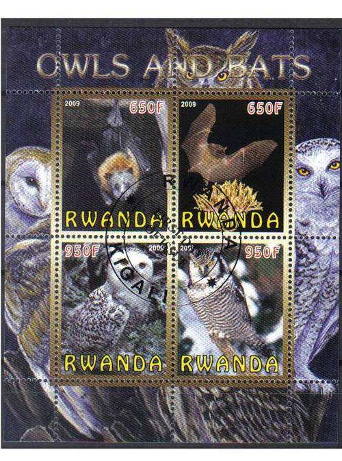 CINDERELLA SHEET - OWLS & BATS, CTO MS, Rwanda 2009