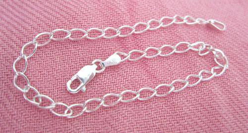 Children's or Ladies CHARM BRACELET - Sterling Silver Cheval Square Wire - *Made in Italy*