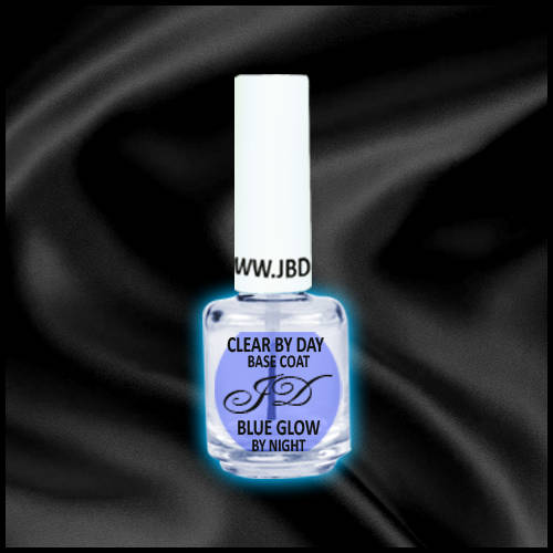 Blue Clear by Day Glow by Night Nail Polish
