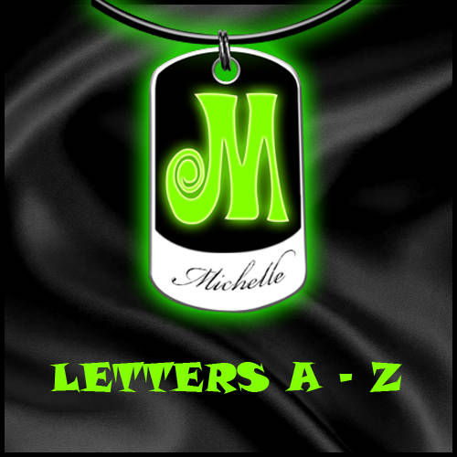 Stainless Steel Glow in the Dark Letter Tag with Free Engraving