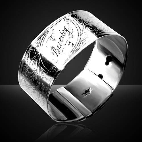 Stainless Steel Key Hole Bracelet (Victorian) with Free Engraving