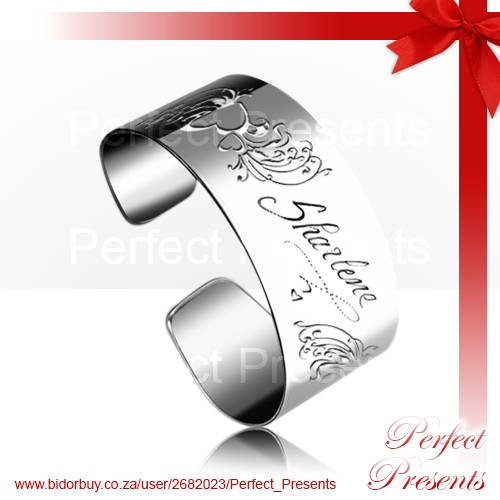 Stainless Steel Open Ended Bracelet with Free Engraving