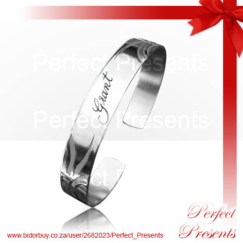 Infinity Stainless Steel Cuff Bracelet with Free Engraving