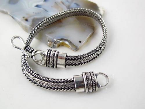 ABSOLUTELY FANTASTIC BALI SILVER BRACELET 9.25"