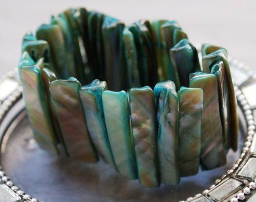 Magnificent Mother of Pearl Shell Shard Bracelet