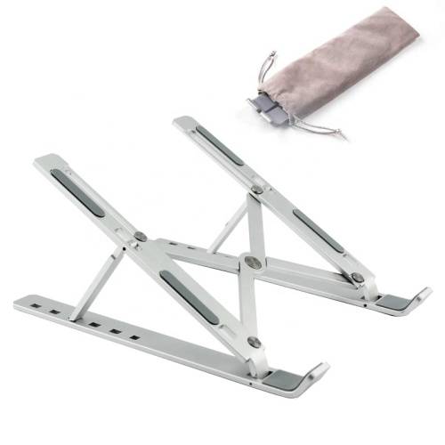 Laptop Stand - Portable Foldable & Adjustable Aluminium with non-slip padding