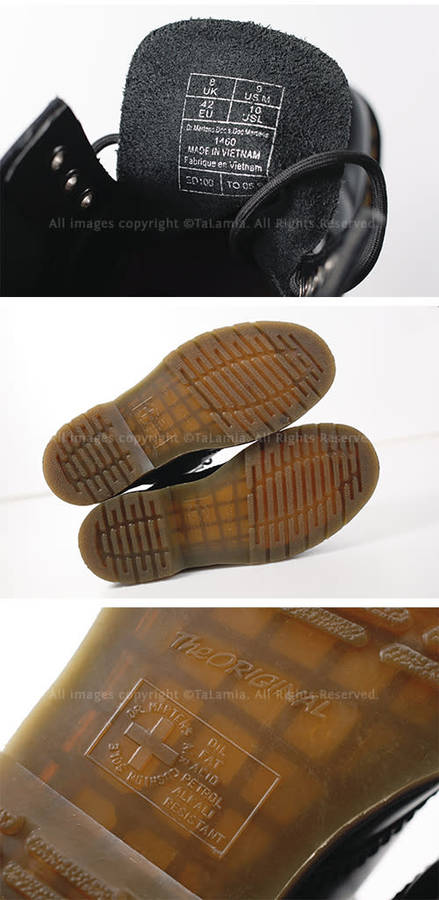 Authentic Doc Martens 1460 Smooth Black 8 hole boots GENUINE LEATHER (size 8)