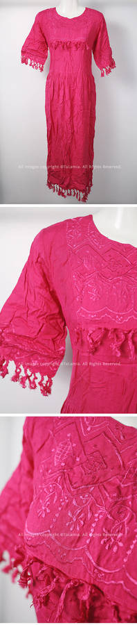 Womens Dark Fuscia Pink Indian dress by GO EAST brand