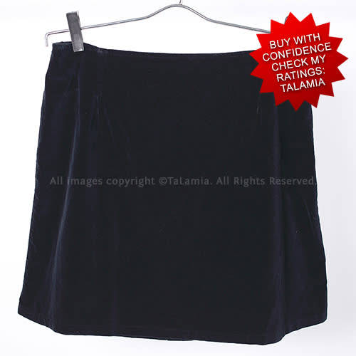 Womens black velvet short skirt by CHELSEA WEST
