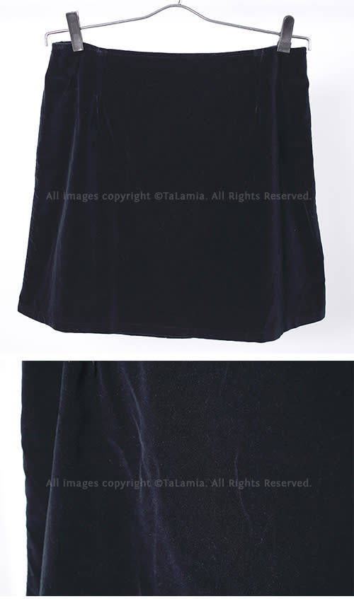 Womens black velvet short skirt by CHELSEA WEST