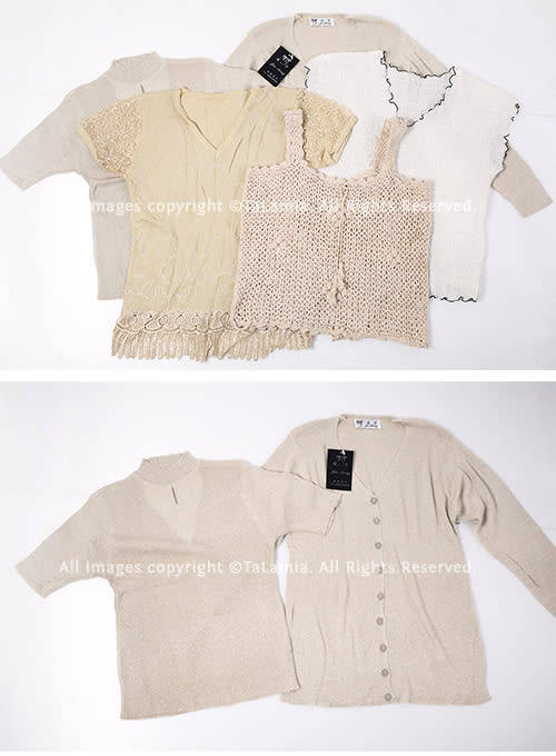 Womens Natural Shades mixed knitwear lot - Beige Creams White (5 items)