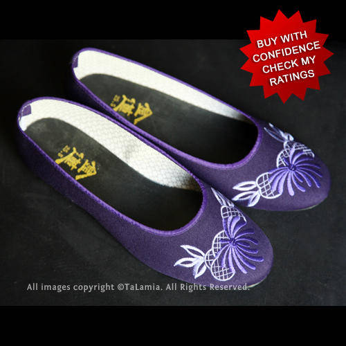 *SALE* Purple chinese pumps with beautiful embroidery