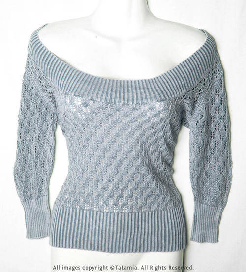 Sexy ladies dark maroon brown wide collar off-shoulder chunky knit look jersey top