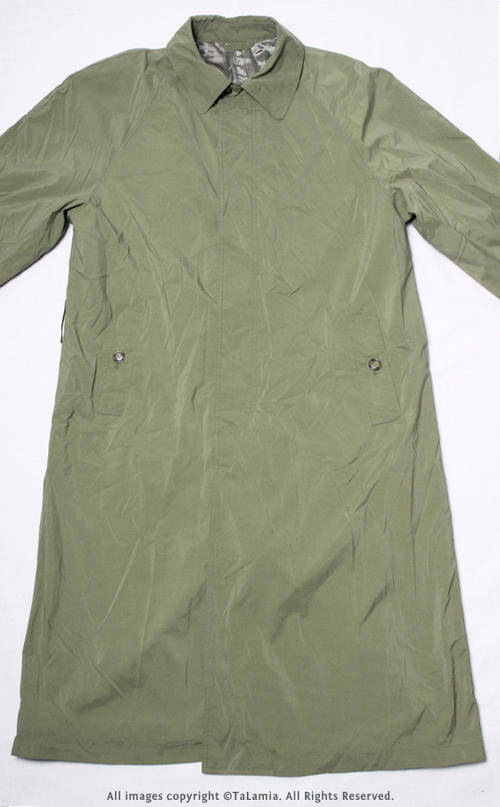 Khaki olive green long trench coat jacket