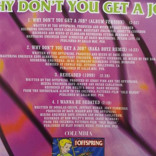 The Offspring - Why Don`t You Get A Job? [CD single] (1999)