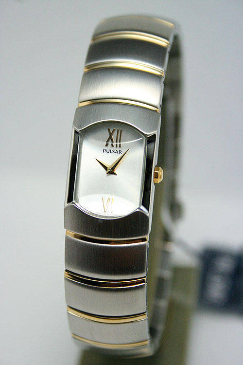 SEIKO PULSAR DESIGNER LADIES ELEGANT TWO TONED DRESS QUARTZ WATCH