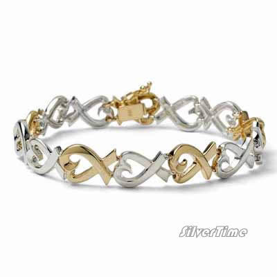 Silver dual colour bangle