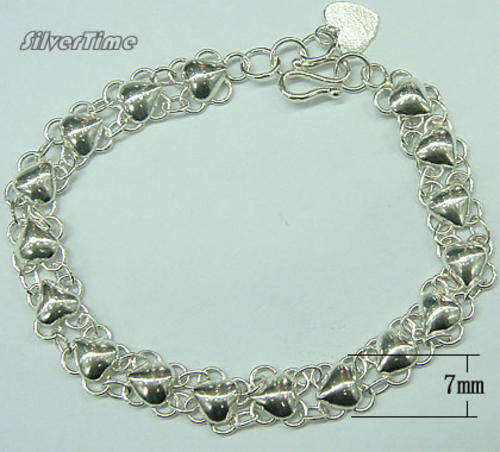 Solid 5.3g Sterling Silver 7-inch Bracelet