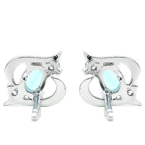 Natural Topaz Sterling Silver Earrings